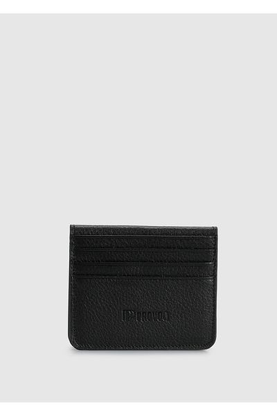 Provoq Black Provoq 326 Black Flother Leather Card Holder