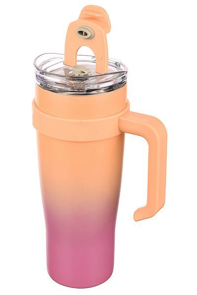 Emofom Essence 1 Liter Thermos Cup with Straw Double Walled Thermal Travel Cup