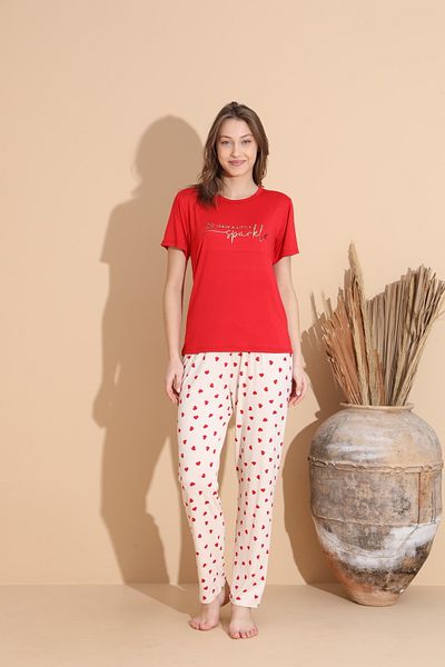 BEYAZTOPTAN Quality & Stylish Milan Short Sleeve Pyjamas Suit