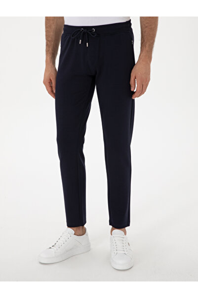 Cacharel Lacivert Slim Fit Düz Paça Modal Karışımlı Eşofman Altı 50300973-VR033