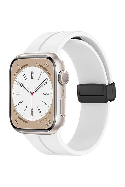 Generic Magnetic Sport Silicone Band for Smart Watch Ultra 49mm/45mm/44mm/42mm Watch Strap Series 9/8/7/6/5/