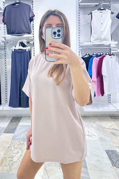 CİDDE Unisex Plain Basic Unprinted Daily Cotton Oversize T-Shirt - Women's Loose Cut Combed Cotton T-Shirt