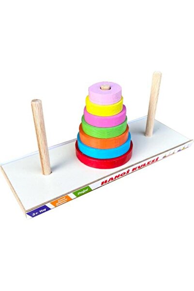 Hamaha Oyuncak HAMAHA EĞİTİCİ AHŞAP OYUNCAK AHŞAP HANOİ KULELERİ