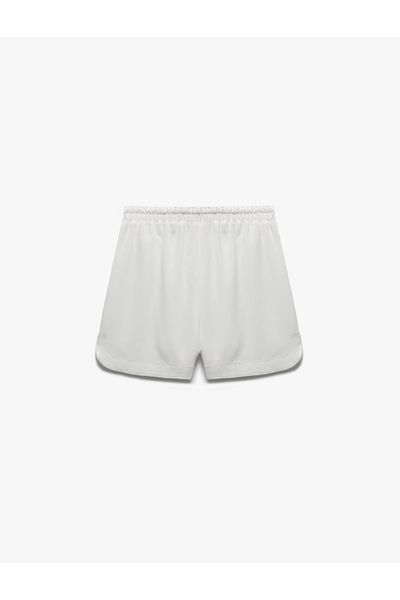 Koton Lace-Up Pocket Linen and Viscose Blended Mini Shorts