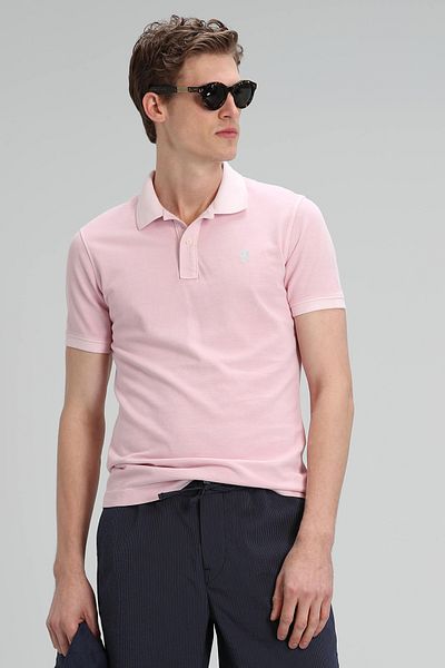 Lufian Vernon Sports Polo T- Shirt Light Pink