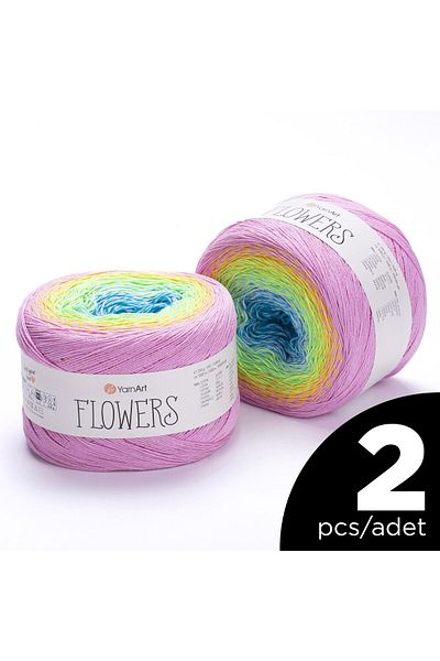 Yarnart Flowers - Ebruli - 312 - 2 Pieces