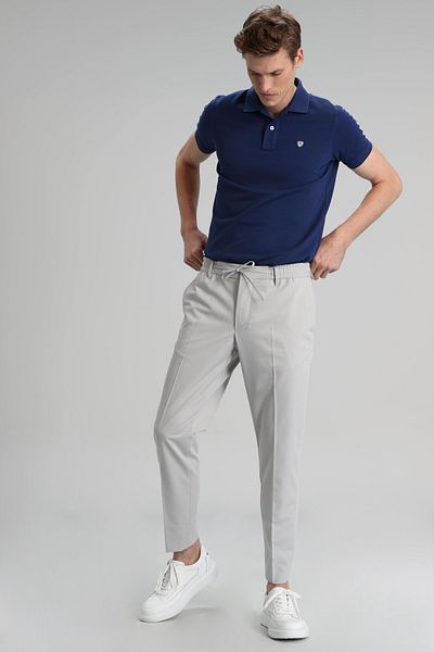 Lufian Ανδρικό αθλητικό μπλουζάκι πόλο Laon Light Navy Blue