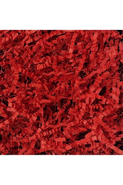 OZN AKSESUAR Kırpık Z Zigzag Pelur Kırpıntı Kağıt 100 gr Kırmızı Renk Süs Dol...