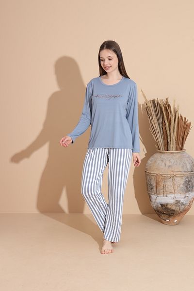 BEYAZTOPTAN SET DE PIJAMALE CU MÂNECĂ SCURTĂ MILAN DE CALITATE și ELEGANTĂ