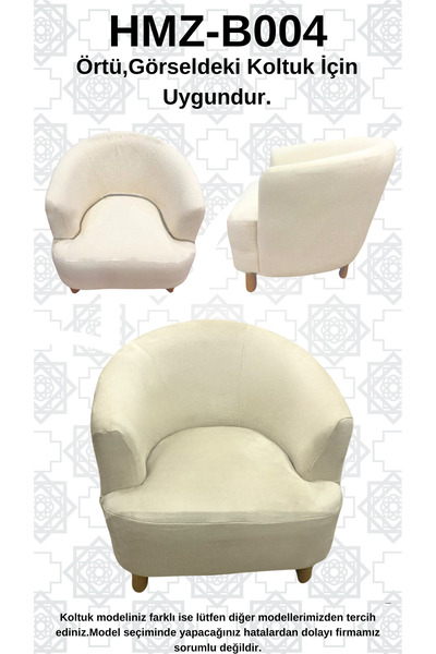 Akbal Home İtalyan Nubuk HMZ-B004 Kalıp Berjer Koltuk Örtüsü