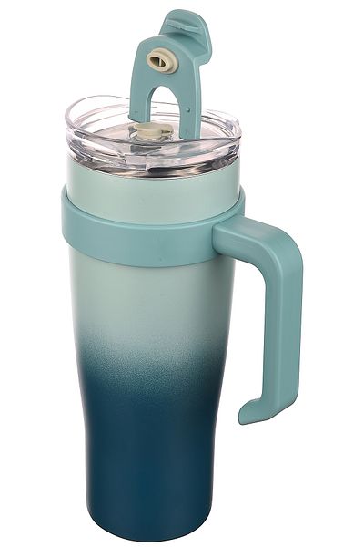 Emofom Essence 1 Liter Thermos Cup with Straw Double Walled Thermal Travel Cup