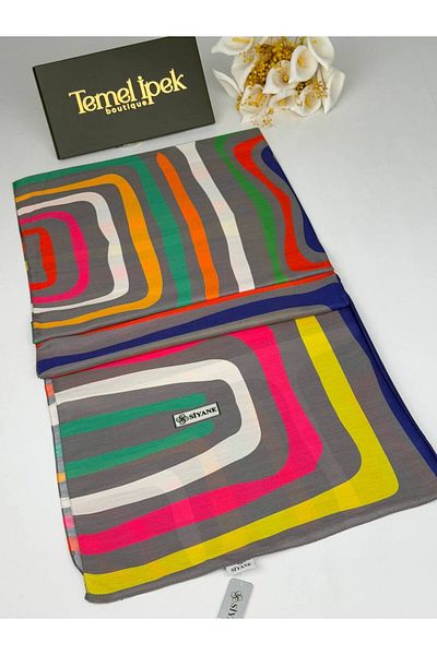 Siyane Patterned Cotton Fabric Shawl 75X190 cm
