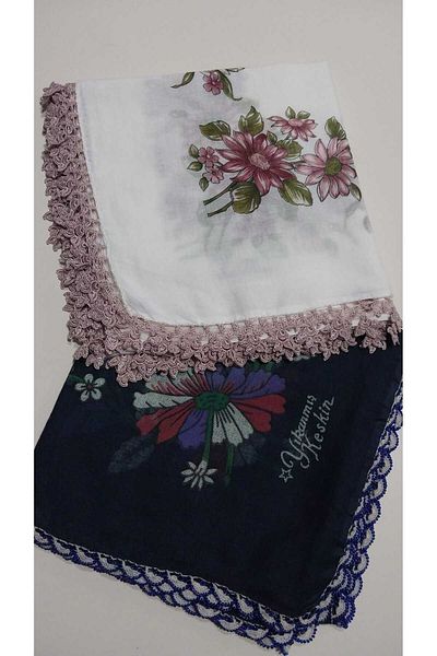 Papatyam Beaded Crochet 2 Pcs/Written/3.5 Edge/Vintage/Dowry Yemeni 80X80
