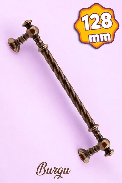 Badem10 Auger antic cupru antic - mâner dulap sertar mobilă bucătărie (128 MM-12,8 CM)