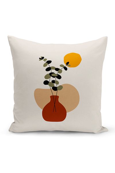 Bertille Home Set de 3 huse de pernă din seria minimalistă, imprimate digital pe două fețe