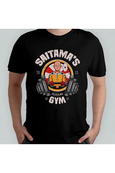 Pixxa Unisex One Punch Man Gym Fitness T-Shirt 100% Cotton Crew Neck Model 8