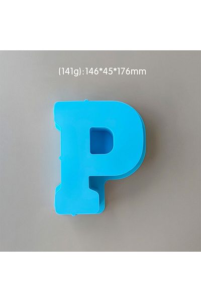 Generic Resin and soap silicone mold big letter P