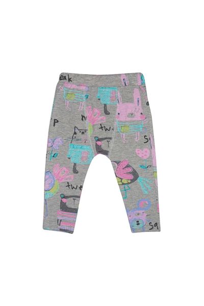 LOVETTI Moon Gray Mouse Harem Girl's Summer Patterned Leggings