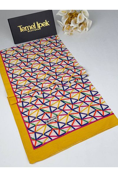 Siyane Patterned Cotton Fabric Shawl 75X190 cm