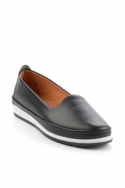 Bambi Černá kožená dámská Espadrille K01582301303