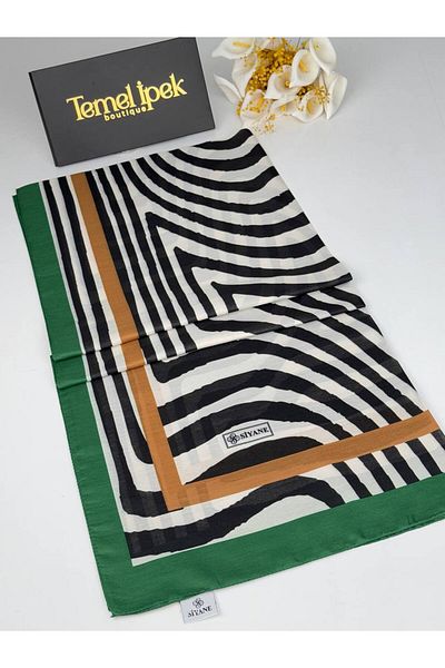Siyane Σάλι από βαμβακερό ύφασμα με σχέδιο 75x190 cm