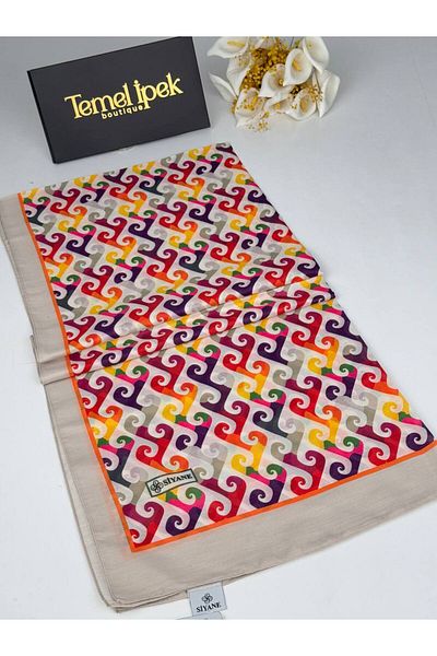 Siyane Σάλι από βαμβακερό ύφασμα με σχέδιο 75x190 cm