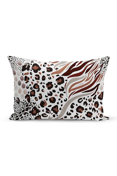 Bertille Home Husă de pernă cu imprimare digitală cu două fețe din seria Leopard clasică (Leopard)