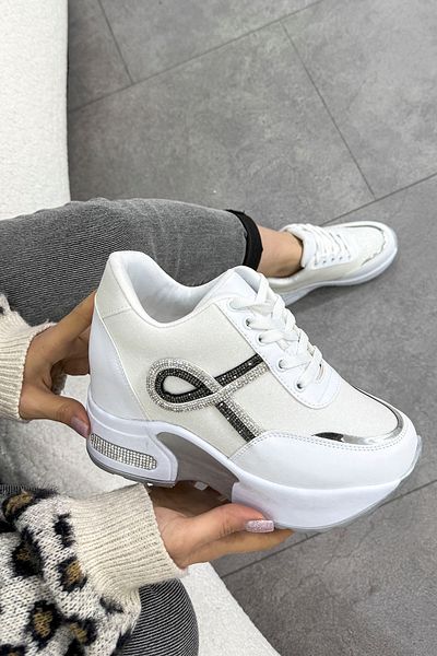 Mamito Ayakkabı MDL 260 Pantofi sport cu toc ascuns cu detaliu de piatră