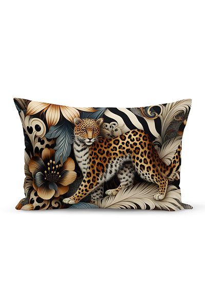 Bertille Home Класическа двустранна калъфка за възглавница с дигитален печат от серията Leopard (леопард)