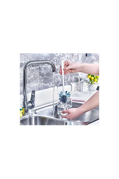 MBB ETİCARET Bottle and Baby Bottle Cleaning Brush Silicone Brush Fr-401
