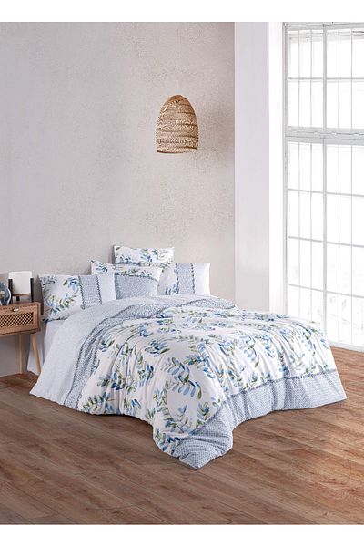 Marka Newhome Berfu Double 100% Cotton Printed Pique Set