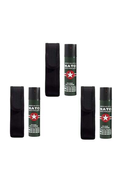 Depox Sada tří pepřových sprejů, pro sebeobranu, 60 ml, zelené