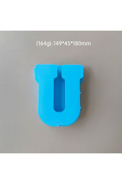 Generic Resin and soap silicone mold big letter U
