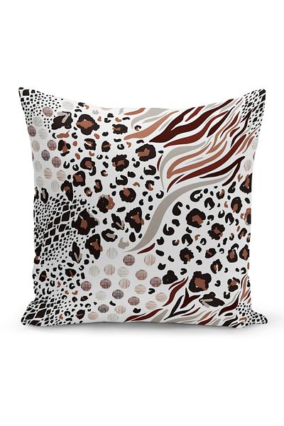 Bertille Home Husă de pernă cu imprimare digitală cu două fețe din seria Leopard clasică (Leopard)