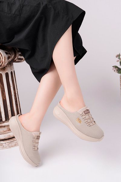 Akgün Γυναικείες Μπεζ Memory Foam Clima Comfort Sabo Παντόφλες