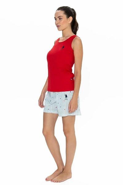 U.S. Polo Assn. U.S. Polo Assn. 20061 Striped Heart Thick Strap Sports Shorts Set