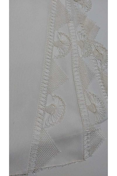 Papatyam Handcrafted Needlepoint Chiffon Prayer Cloth Single Edge Yemei / Dowry Yemeni 140X80