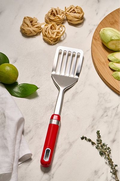 Karaca Mastermaid Slotted Spatula Red