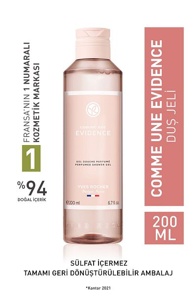 Yves Rocher Comme une Evidence Perfumed Shower Gel - 200 ml
