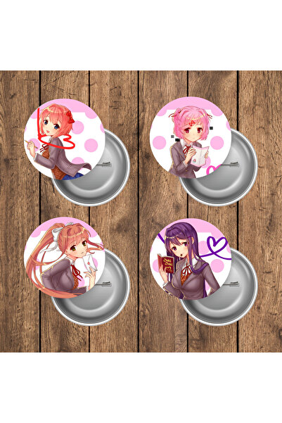 mertfigur Doki Doki Literature Club DDLC Buton Rozet Seti (44mm)
