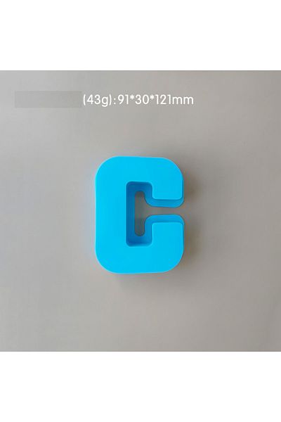 Generic Resin and soap silicone mold medium letter C