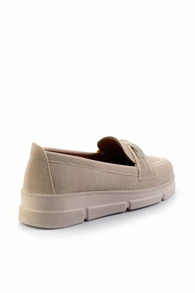 Bambi Vizon  Kadın Loafer Ayakkabı K01621060509