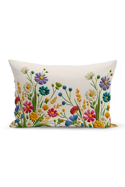 Bertille Home Flower Spring Series Κάλυμμα μαξιλαριού με ψηφιακή εκτύπωση διπλής όψης (Άνοιξη)