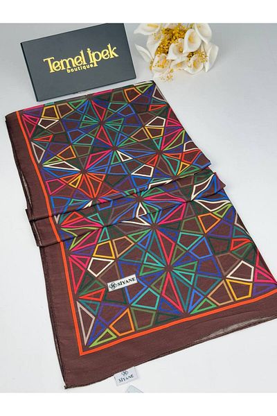 Siyane Σάλι από βαμβακερό ύφασμα με σχέδιο 75x190 cm