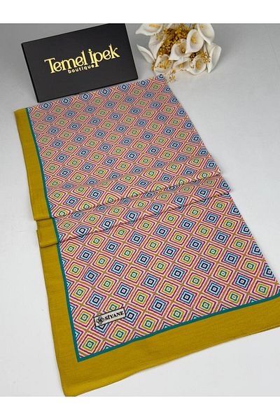 Siyane Σάλι από βαμβακερό ύφασμα με σχέδιο 75x190 cm
