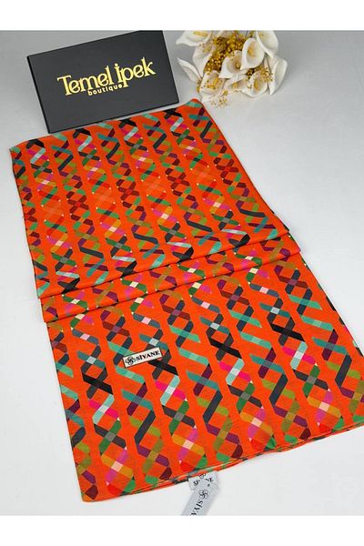 Siyane Σάλι από βαμβακερό ύφασμα με σχέδιο 75x190 cm