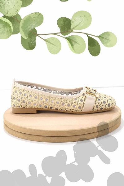 Bambi Beige gestrickte Damen-Espadrille K 01641167116