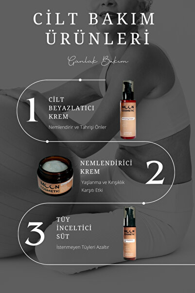 MOON COSMETIC Leke Karşıtı Beyazlatıcı Krem, Tüy Nemlendirici, 5 Etkili Yaşla...