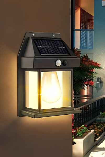 Solar Powered Solar Wall Lamp Rustic Bulb Daylight Decorative Solar Lighting