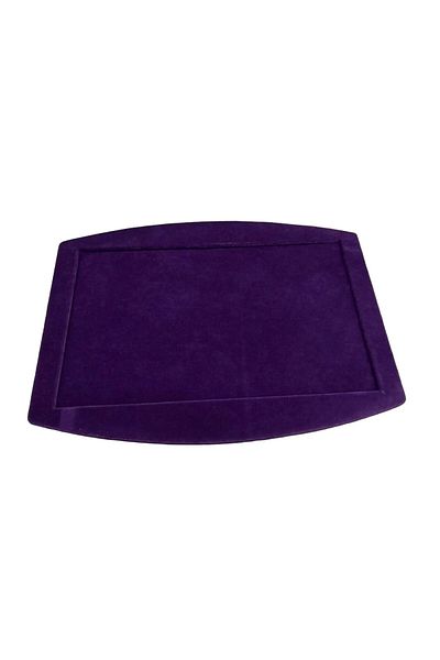MeGass Dekor Domestic Production Suede Fabric Purple Color Necklace Earring Ring Jewelry Service Presentation Table